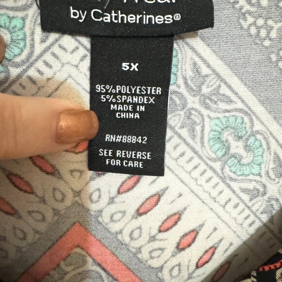 Catherine’s BEAUTIFUL PRINT SPRING/SUMMER TOP PLUS SIZE: 5X #9 - Picture 6 of 6